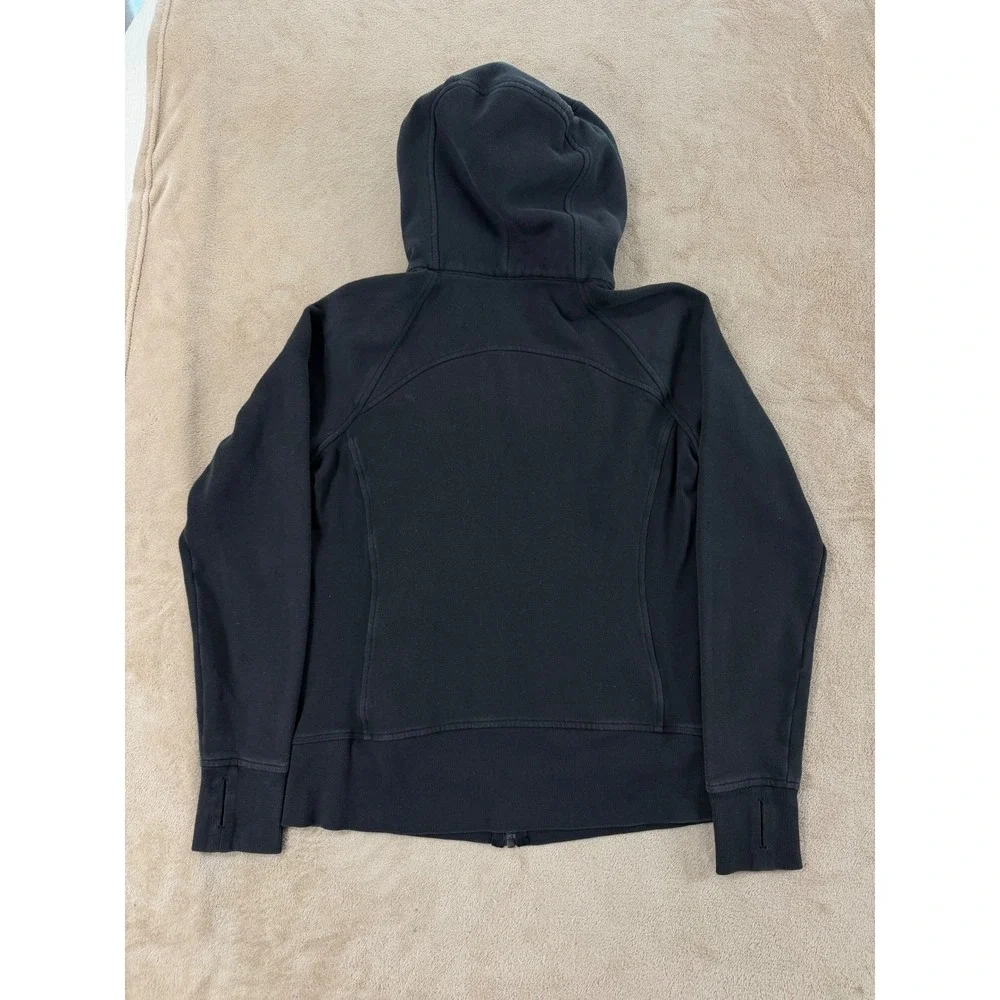 Lululemon Scuba Hoodie Trek‎ Factory Racing Logo Black Full Zip Women 10